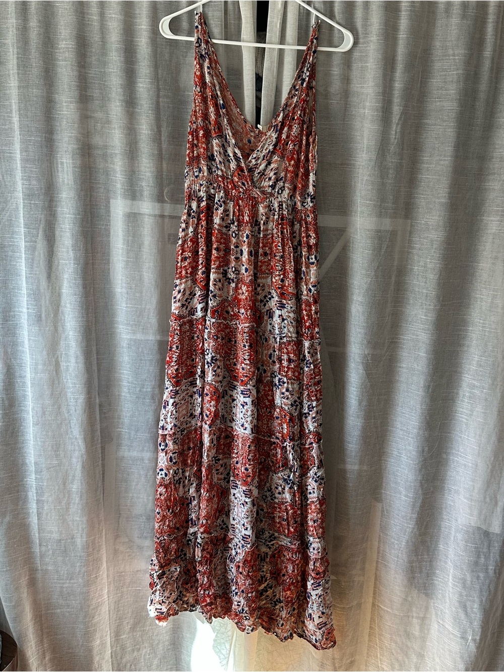RAGA Red Floral V-Neck Maxi Dress